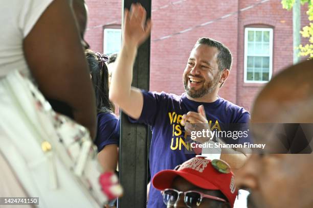 David Broder of SEIU Virginia 512 joins Virginia SEIU members and workers from across industries as they demand good union jobs, investments in care...