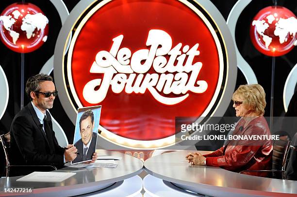 French Green Party "Europe Ecologie Les Verts" candidate for the 2012 French presidential election Eva Joly takes part in the TV show "Le petit...