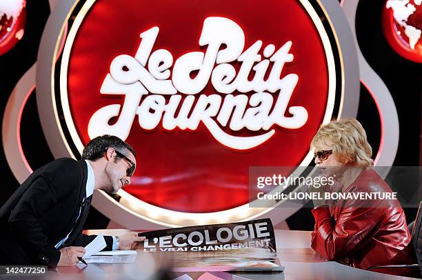 French Green Party "Europe Ecologie Les Verts" candidate for the 2012 French presidential election Eva Joly takes part in the TV show "Le petit...