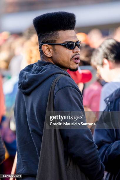 Festival-goer is seen during Coala Festival 2022 at Memorial da America Latina on September 17, 2022 in Sao Paulo, Brazil.