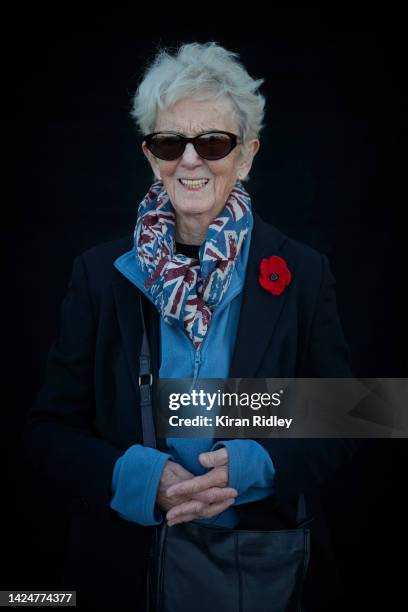 Barbara Holdsworth from Cornwall, who drove through the night with her family to join the queue, is photographed in the queue to pay her respects to...