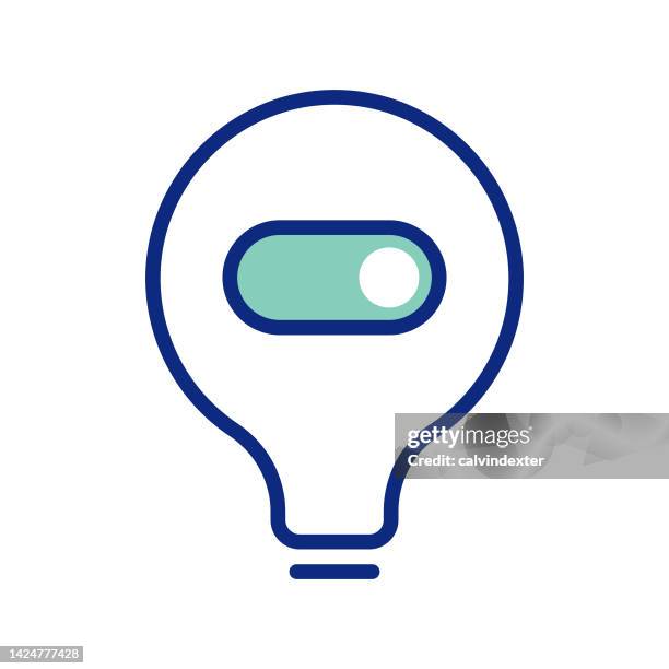 light bulb minimal design - lamp switch stock illustrations