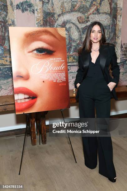 Ana de Armas attends Netflix's Blonde NYC Tastemaker Screening on September 17, 2022 in New York City.