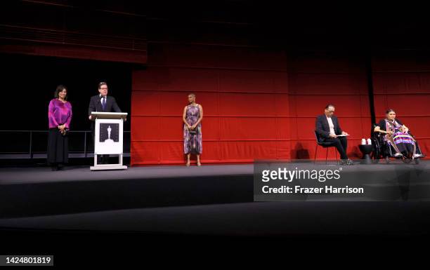 Janet Yang, Motion Picture Academy President . David Rubin, Jacqueline Stewart, Director and President, Academy Museum of Motion Pictures, Bird...