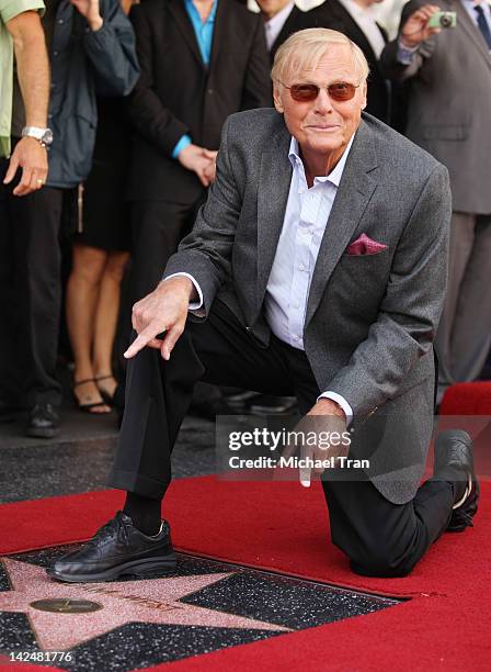 Adam West attends the ceremony honoring him with a Star on The Hollywood Walk of Fame on April 5, 2012 in Hollywood, California.