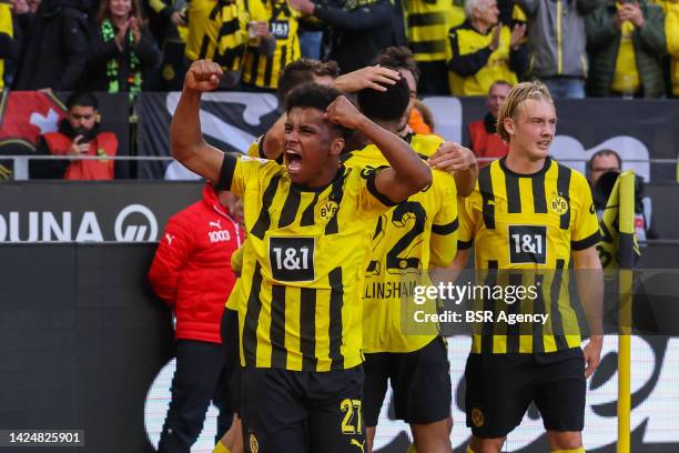 Karim David Adeyemi of Borussia Dortmund during the Bundesliga match between Borussia Dortmund and FC Schalke 04 at Signal Iduna Park on September...