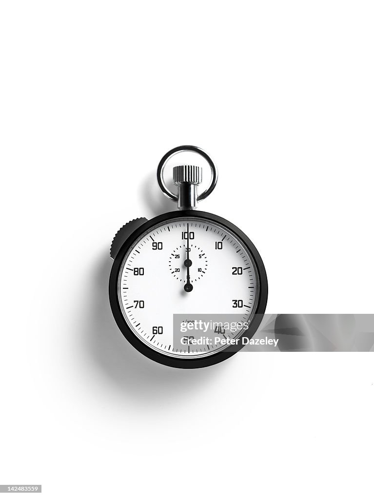 Close up of stopwatch with copy space