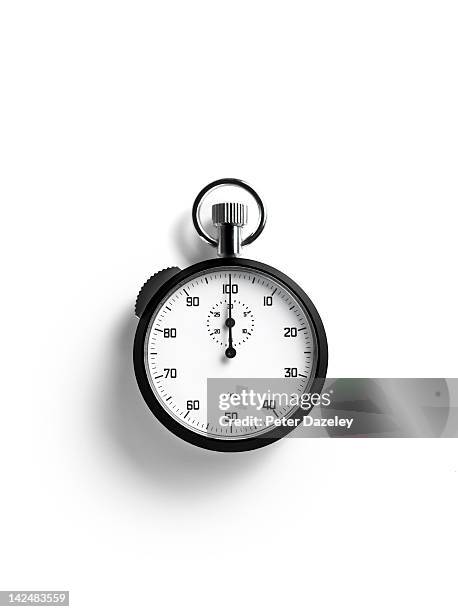 close up of stopwatch with copy space - conto alla rovescia foto e immagini stock