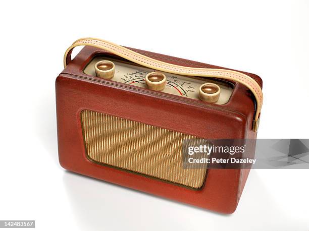 vintage retro radio - portable radio stock pictures, royalty-free photos & images