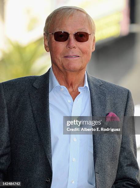 Actor Adam West attends a ceremony honoring him with the 2,468th Star on the Hollywood Walk of Fame on April 5, 2012 in Hollywood, California.