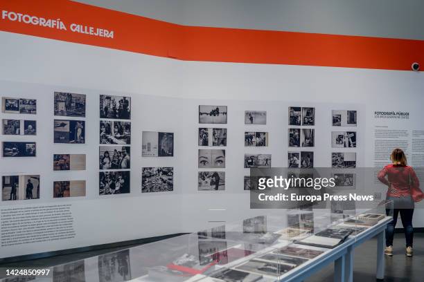 Person observes some of the images that make up the exhibition 'Fotografia publica. Los años sesenta / The Sixties' at CentroCentro, on 18 September,...