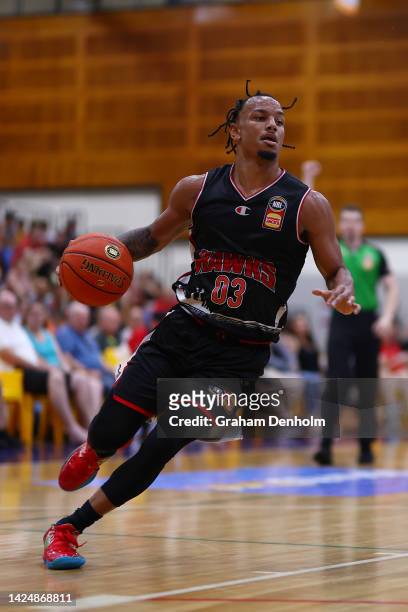 Rayjon Tucker of United in action during the NBL Blitz match