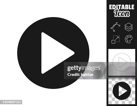 Play button. Icon for design. Easily editable Play button. Icon for design. Easily editable