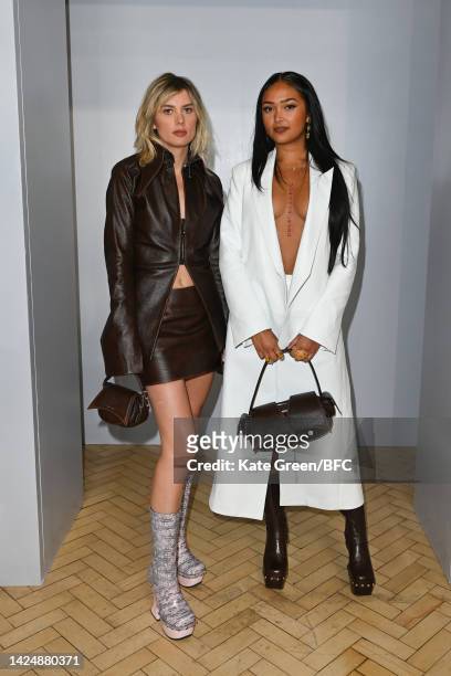 Ellie Rowsell and Joy Crookes attends the 16Arlington show during London Fashion Week September 2022 on September 18, 2022 in London, England.