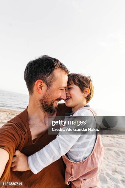 selfie with my dad - beach selfie bildbanksfoton och bilder