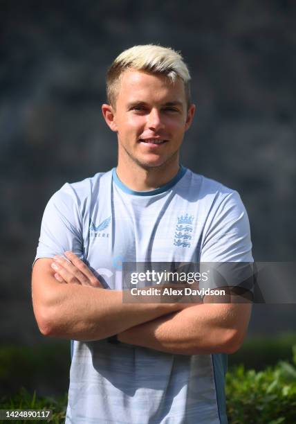 Sam Curran of England poses for a photo at the Movenpick Hotel on September 18, 2022 in Karachi, Pakistan.