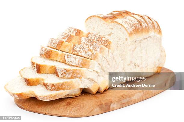 bread loaf - white bread fotografías e imágenes de stock