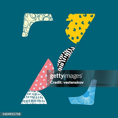 Sketch drawing pattern doodle modern serif vector alphabets Sketch drawing pattern doodle modern serif vector alphabets