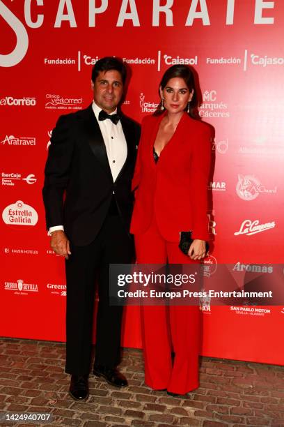 Francisco Rivera and Lourdes Montes pose at the photocall of the 16th edition of the Escaparate Awards, on September 17 in Seville, Spain.