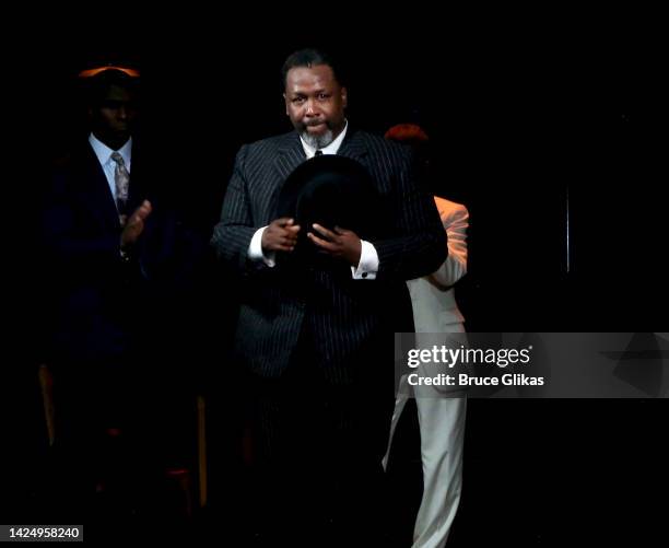 Wendell Pierce during the first performance curtain call for the new revival of Arthur Miller's "Death of a Salesman" on Broadway at The Hudson...