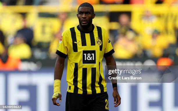 Anthony Modeste of Dortmund looks on during the Bundesliga match between Borussia Dortmund and FC Schalke 04 at Signal Iduna Park on September 17,...