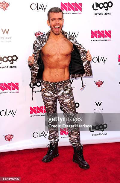 Television Personality Perez Hilton attends Logo's "NewNowNext Awards" 2012 at Avalon on April 5, 2012 in Hollywood, California.