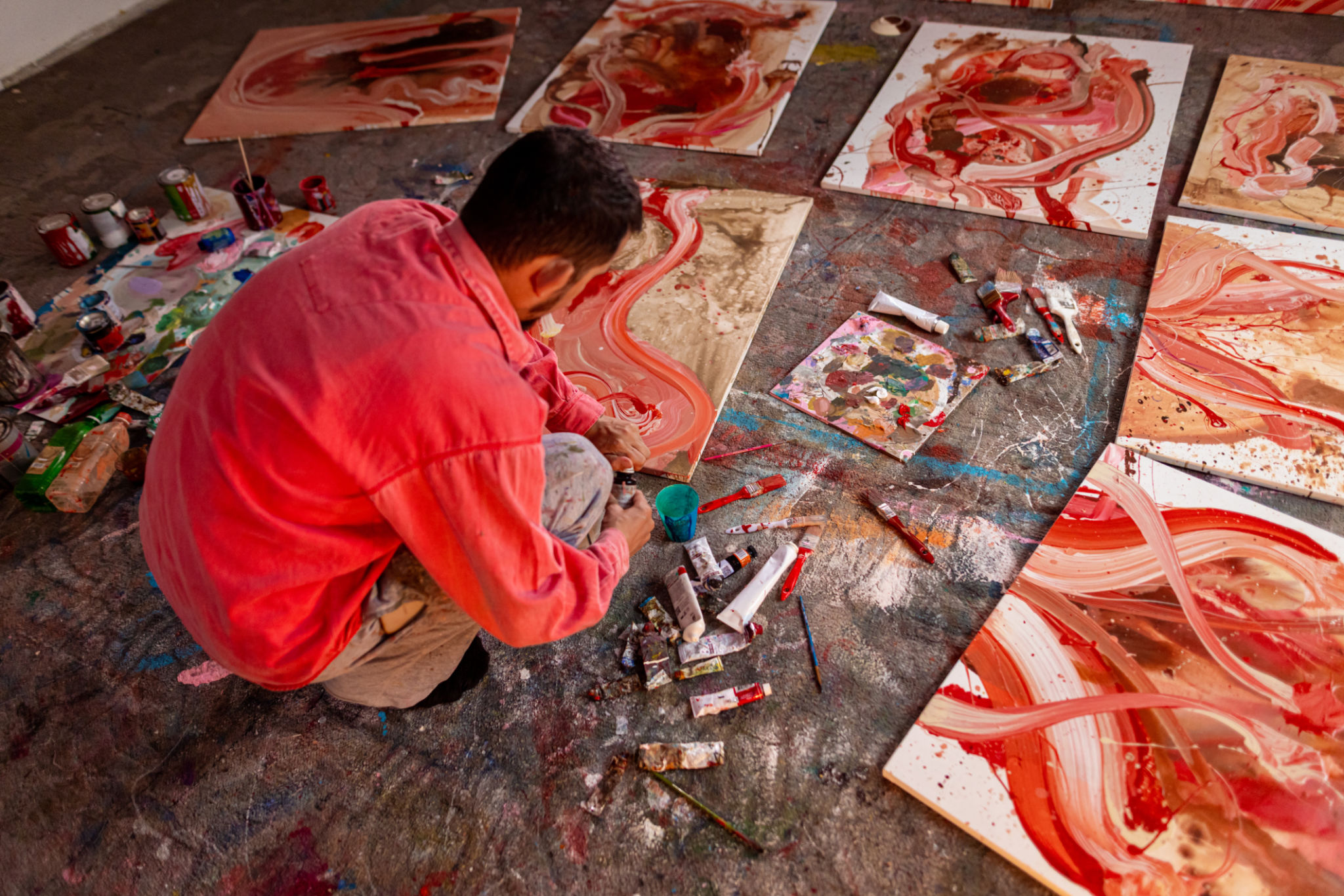 New series of paintings inspired by the color red New series of paintings inspired by the color red