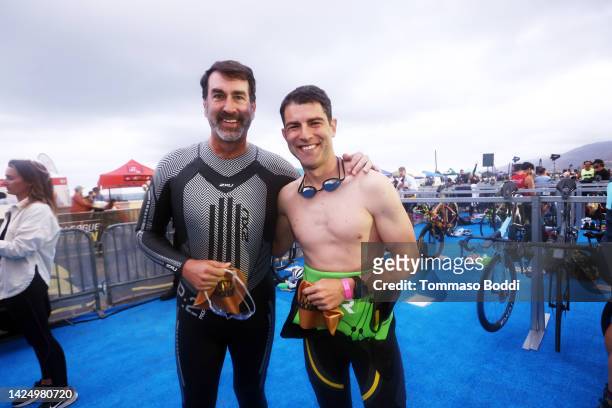 Rob Riggle and Max Greenfield at the 37th Annual Malibu Triathlon on September 18, 2022 in Malibu, California.