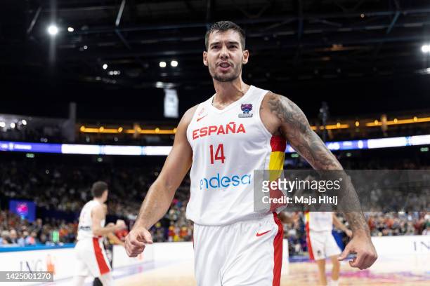 Willy Hernangomez of Spain reacts during the FIBA EuroBasket 2022 final match between Spain v France at EuroBasket Arena Berlin on September 18, 2022...