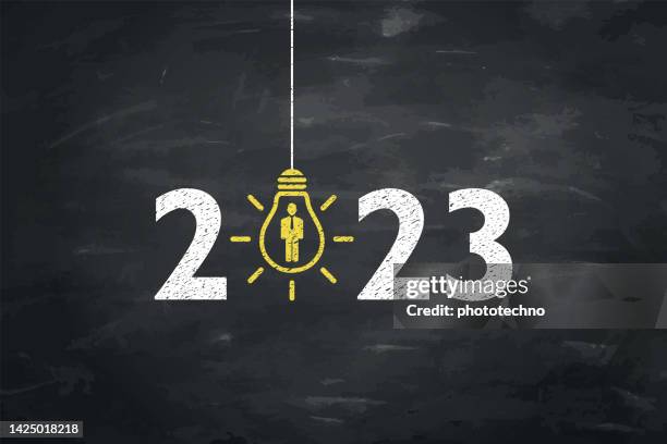 new year 2023 human resource concepts - new years resolution stock illustrations