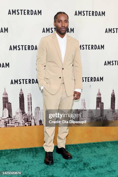 John David Washington attends the 'Amsterdam' World Premiere at Alice Tully Hall on September 18, 2022 in New York City.