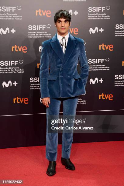 Actor Eneko Sagardoy attends the Donostia Award ceremony during the 70th San Sebastian International Film Festival at the Kursaal Palace on September...