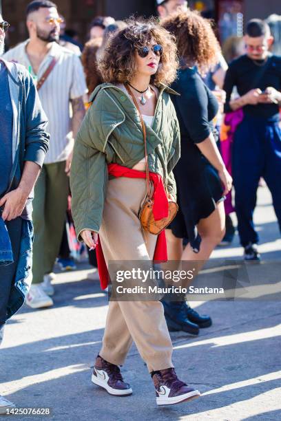 Festival-goer is seen during Coala Festival 2022 at Memorial da America Latina on September 18, 2022 in Sao Paulo, Brazil.