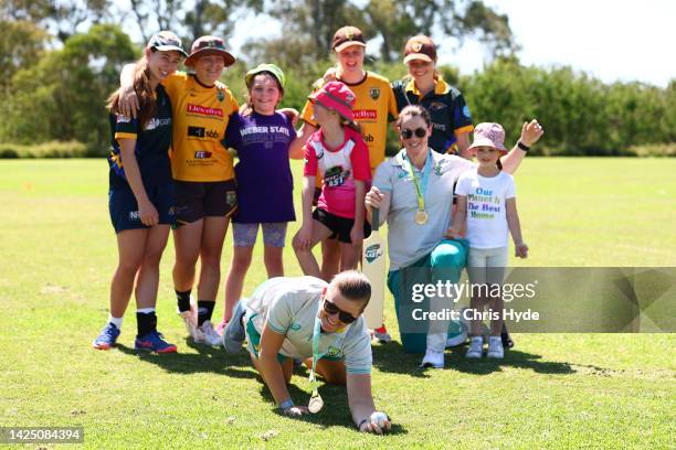 Jess Jonassen and Grace Harris to join in on Junior/Master Blaster Games during Cricket Australia's Play Cricket Month Media Opportunity at Tivoli...