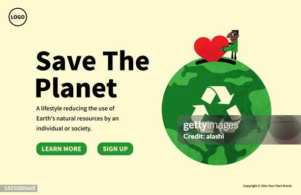 stockillustraties, clipart, cartoons en iconen met in the concept of save the planet, sustainability, and environmental protection, a man gives love to the planet earth. - eco age earth day event