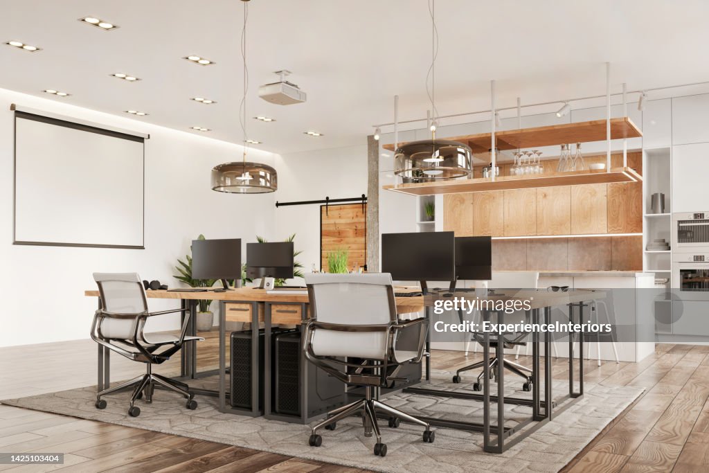 Modern Open Plan Office Interior High-Res Stock Photo - Getty Images