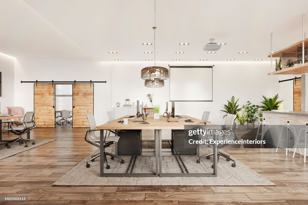 Modern Open Plan Office Interior High-Res Stock Photo - Getty Images