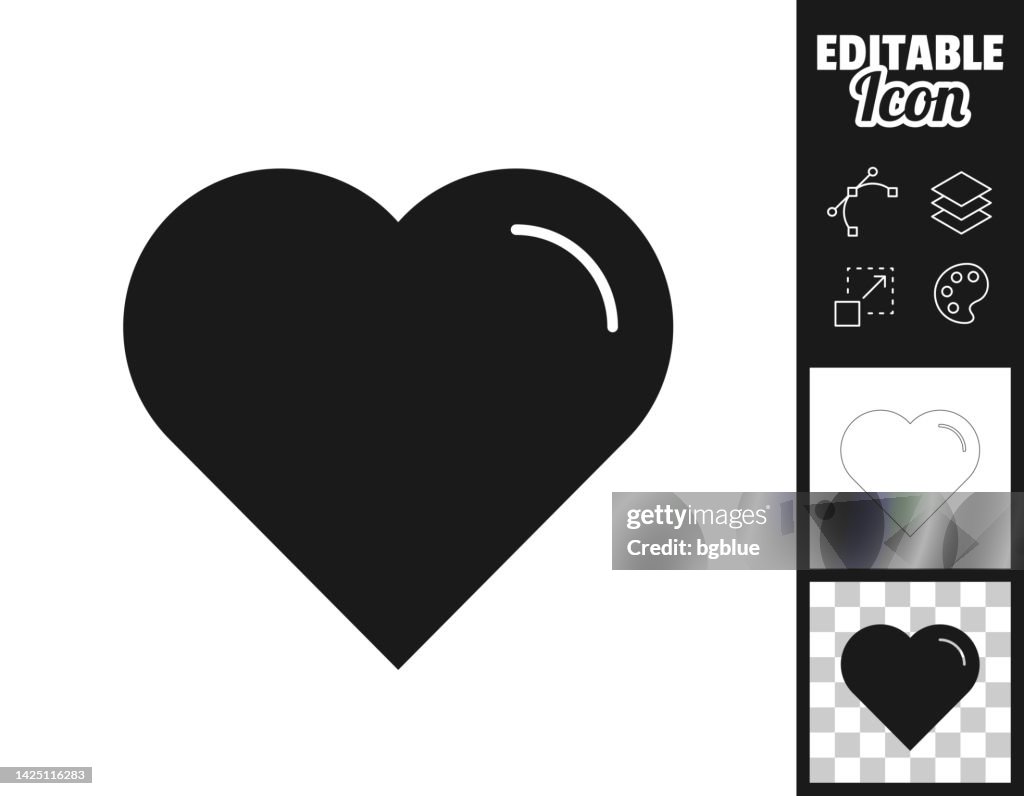 Heart. Icon for design. Easily editable