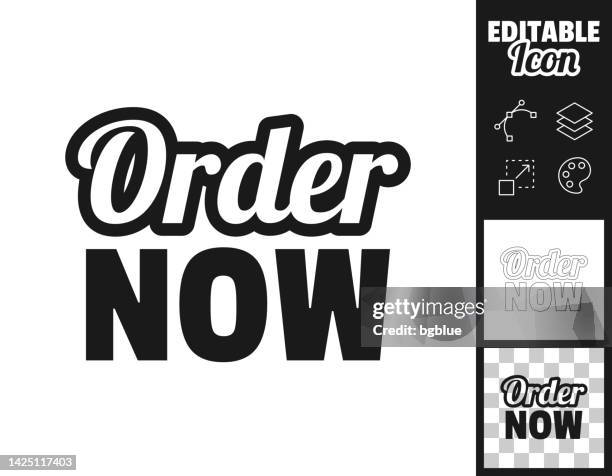 order now. icon for design. easily editable - order now stock illustrations