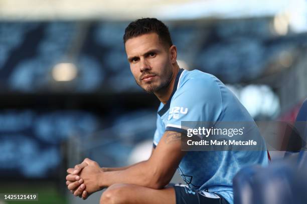 Jack Rodwell poses during a Sydney FC A-League media opportunity at Allianz Stadium on September 19, 2022 in Sydney, Australia.
