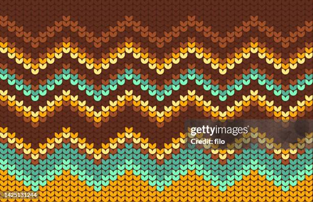 autumn fall festive sewn knitted sweater pattern background abstract - crochet stock illustrations