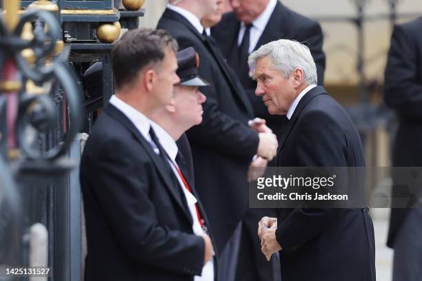 Michael Middleton arrives at Westminster Abbey ahead of the State Funeral of Queen Elizabeth II on September 19, 2022 in London, England. Elizabeth...