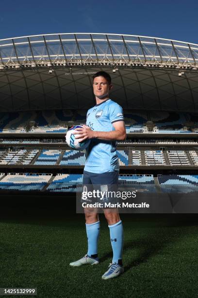 Joe Lolley poses during a Sydney FC A-League media opportunity at Allianz Stadium on September 19, 2022 in Sydney, Australia.
