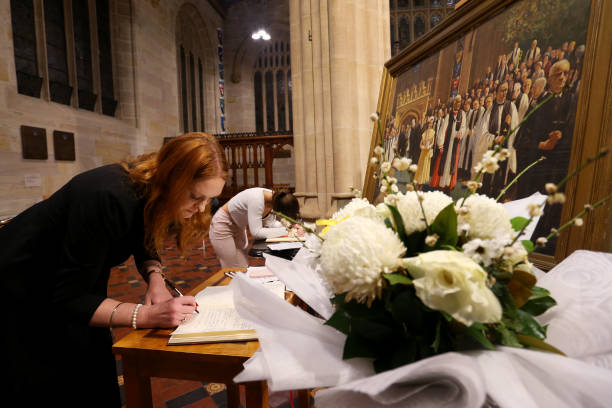 AUS: Australians Gather To Watch Funeral Of Queen Elizabeth II