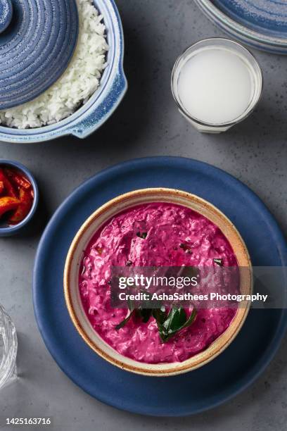 beetroot curry - kerala food stock-fotos und bilder