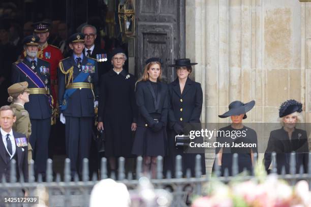 Prince Michael of Kent, Prince Edward, Duke of Kent, Birgitte, Duchess of Gloucester, Princess Beatrice, Princess Eugenie, Meghan, Duchess of Sussex...