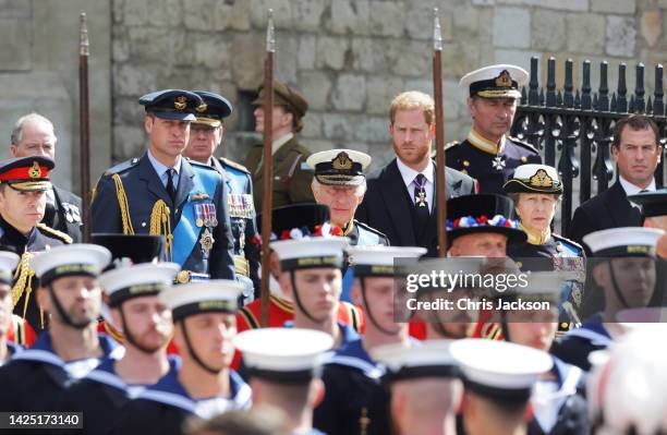 David Armstrong-Jones, 2nd Earl of Snowdon, Prince William, Prince of Wales, Prince Richard, Duke of Gloucester, King Charles III, Prince Harry, Duke...