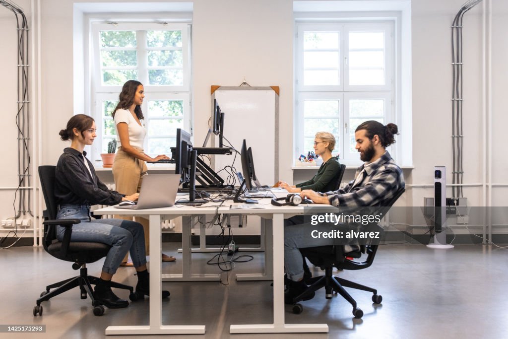Startup business people working at a modern office