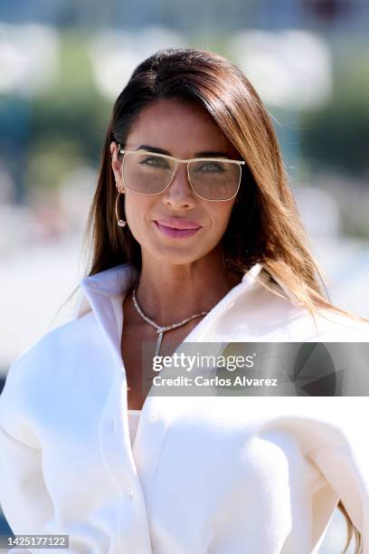 Pilar Rubio attends the "Discovery Canary Islands - San Borondon" photocall during the 70th San Sebastian International Film Festival at the Kursaal...