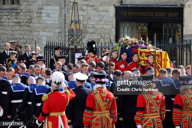 Prince William, Prince of Wales, Prince Richard, Duke of Gloucester, King Charles III, Prince Harry, Duke of Sussex, Vice Admiral Sir Timothy...